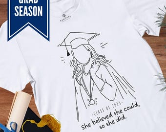 Graduation T-Shirt – Class of 2025 Shirt, Senior Graduation Gift, Grad Season Tee, Senior Girl Tee.