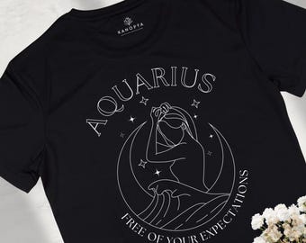 Aquarius Zodiac Sign T-shirt, Astrology shirt, Horoscope Shirt, Aquarius shirt, Aquarius girl, Aquarius energy. Unisex classic tee