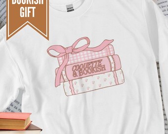 Bookish Cute Sweatshirt, Book Lover Gift, Cozy Bookish Crewneck, Literary Sweatshirt, Reader Aesthetic, BookTok Apparel, Unisex Sweatshirt.