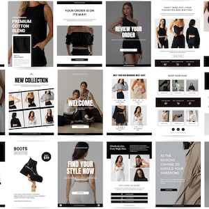 Email marketing template, Email template, Fashion template, Fashion email, Email template canva, Email newsletter, Editable email template