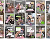 Pink aesthetic, Instagram templates, Instagram templates canva, Content creator templates, Ios core, Trendy instagram, Instagram pink posts