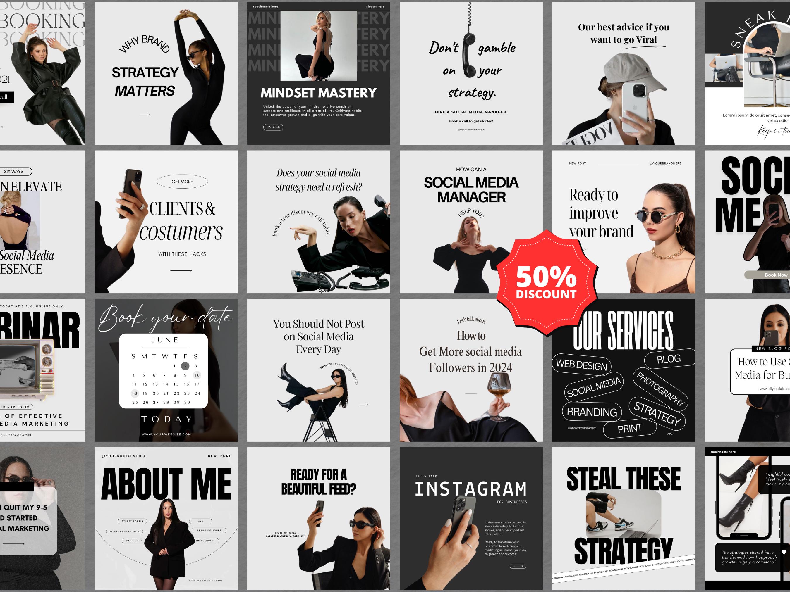 Instagram template canva, Coach instagram, Social media templates, Social media manager templates, Social media coach, Instagram post, coach