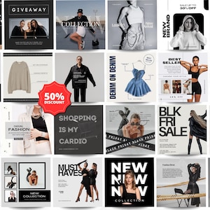 150 Instagramテンプレートファッション、ファッションテンプレート、ファッションInstagram、Instagramテンプレート、ソーシャルメディア投稿、美的Instagram MRR PLR DFY