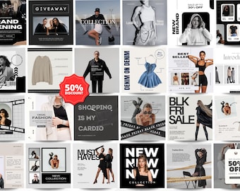150 instagram template fashion, fashion template, fashion instagram, instagram template, social media post, aesthetic instagram mrr plr dfy