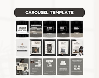 Aesthetic carousels, Carousel bundle, Carousel template canva, Instagram carousel, Instagram templates, Aesthetic instagram, Bold template
