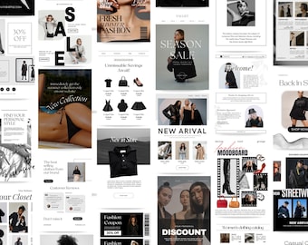 E-postmallar för mode, E-postmarknadsföring, Modemall, Canva e-postmall, E-postmall, E-postnyhetsbrev, Redigerbar mall