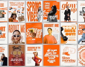 Instagram template, Instagram post template, Bold template, Social media templates, Social media manager templates, Modern template, Smm