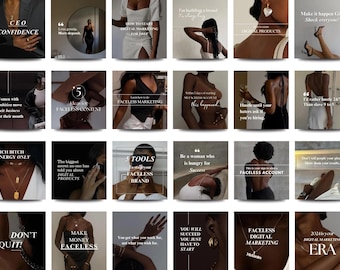 Faceless melanin, Melanin faceless, Faceless marketing, Faceless portrait, Instagram template, Digital marketing, Boss babe instagram, Mrr