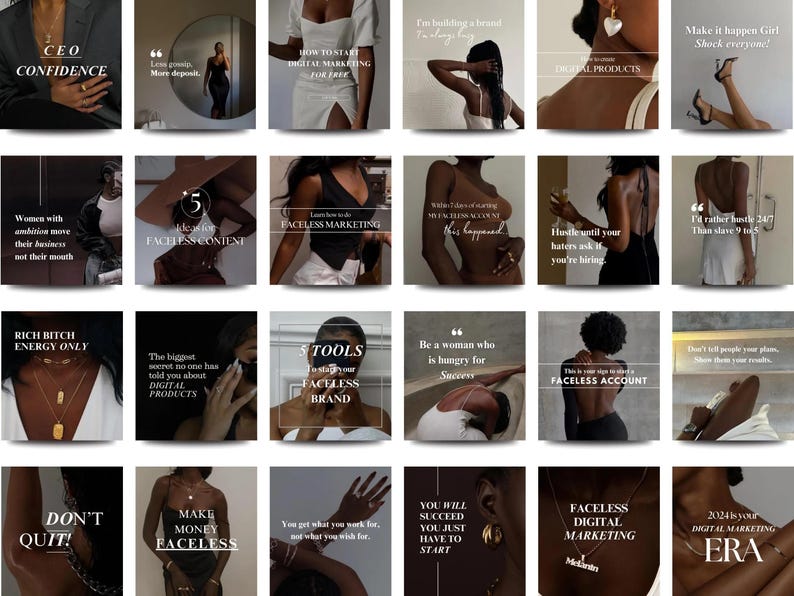 Faceless melanin, Melanin faceless, Faceless marketing, Faceless portrait, Instagram template, Digital marketing, Boss babe instagram, Mrr image 1