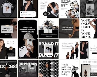 Instagram Templates Canva: Social Media Coaching Bundle (MRR & PLR)