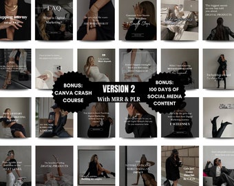 顔出しなしInstagram投稿テンプレート100種類：MRR/PLRデジタルマーケティング（デジタルダウンロード）