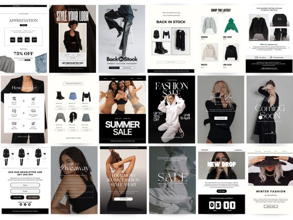 Email marketing template, Fashion template, Clothing template, Email marketing, Newsletter template, Email template, Business templates, dfy