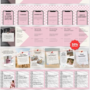 Carousel templates, Carousel template canva, Carousel posts, Carousel instagram template, Pink carousel, Pink instagram templates, Carousel