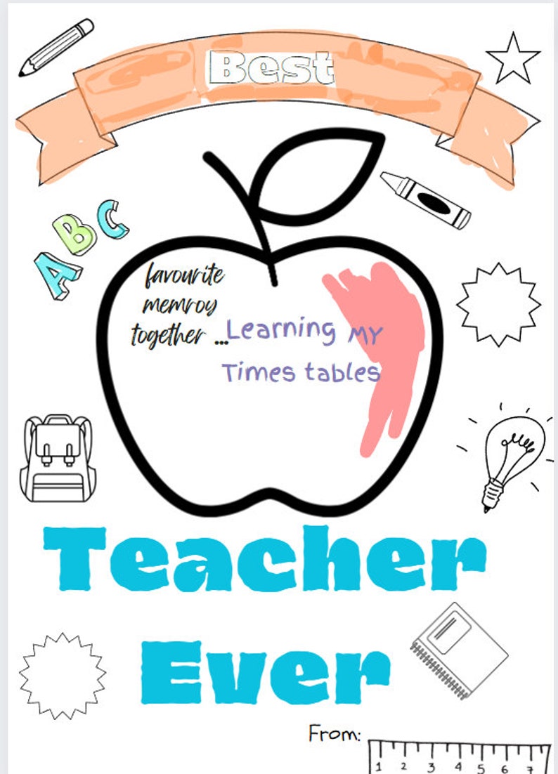 Best Teacher Ever Template - Etsy