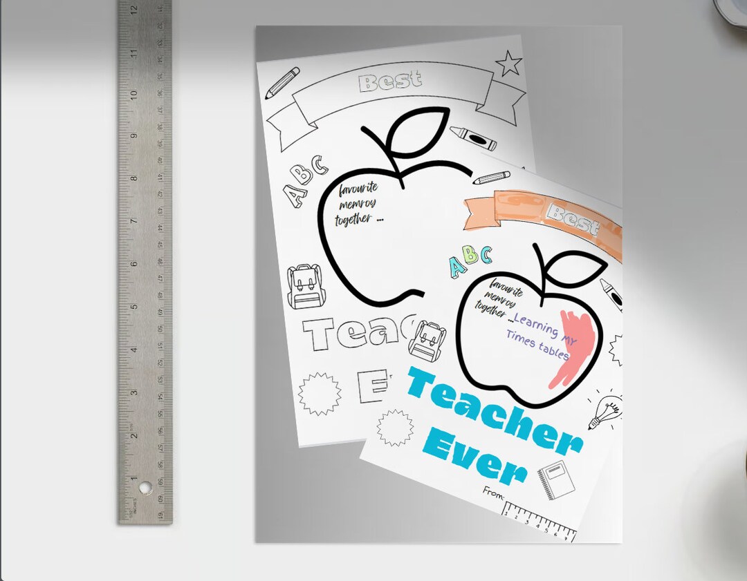 Best Teacher Ever Template - Etsy