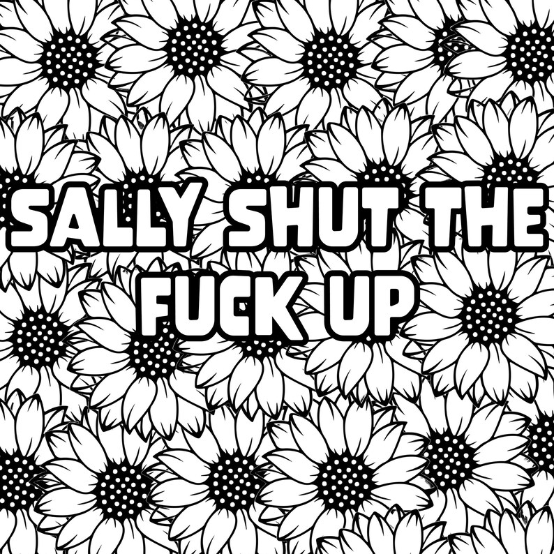 Sally Sunshine Adult Coloring Page, Funny Coloring Page, Digital Color ...