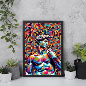 Michelangelo print - Statue of David - Michelangelo poster | wall art | famous sculpture print | home decor | poster prints | A4/A3