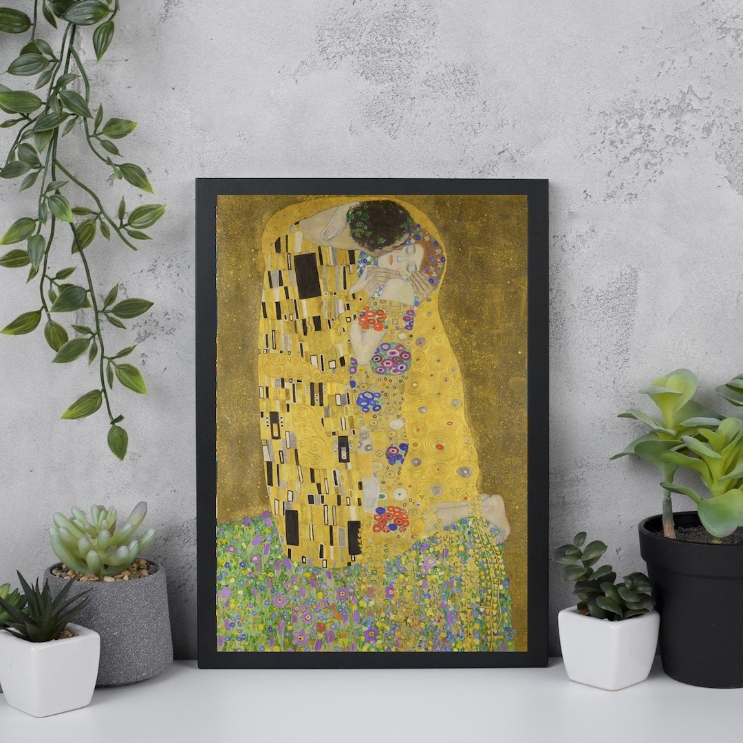 Gustav Klimt Print the Kiss Gustav Klimt Poster Wall Art Famous ...