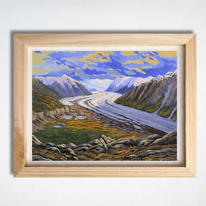 Matanuska Glacier, Alaska Painting - Fine Art Giclee Print