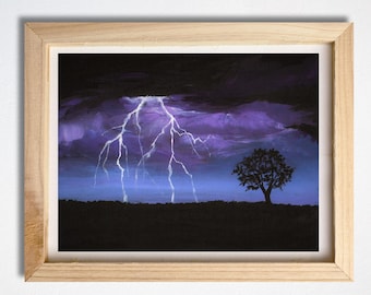 Lightening Painting - Thunderstorm - Fine Art Giclee Print
