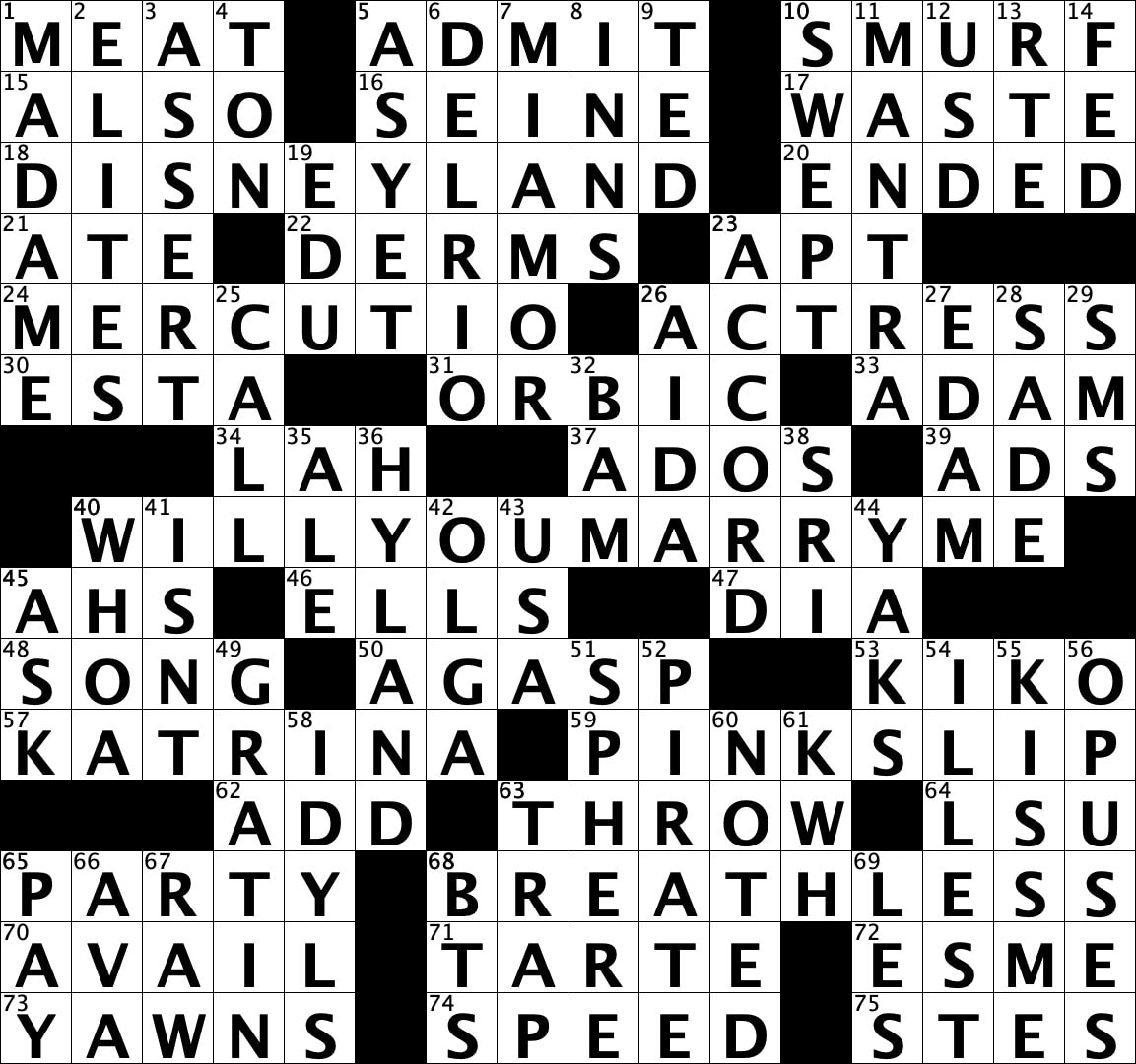 Custom Crossword Puzzle by New York Times Constructor for Birthday