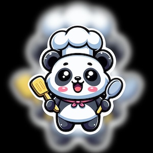 Chef-kok Panda-sticker