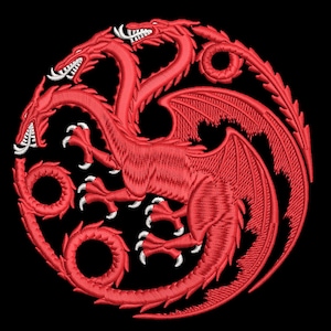 Embroidery design - Game of Thrones - Targaryen Dragon House