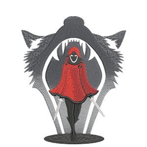 Diseño de bordado - Lobo de Caperucita Roja
