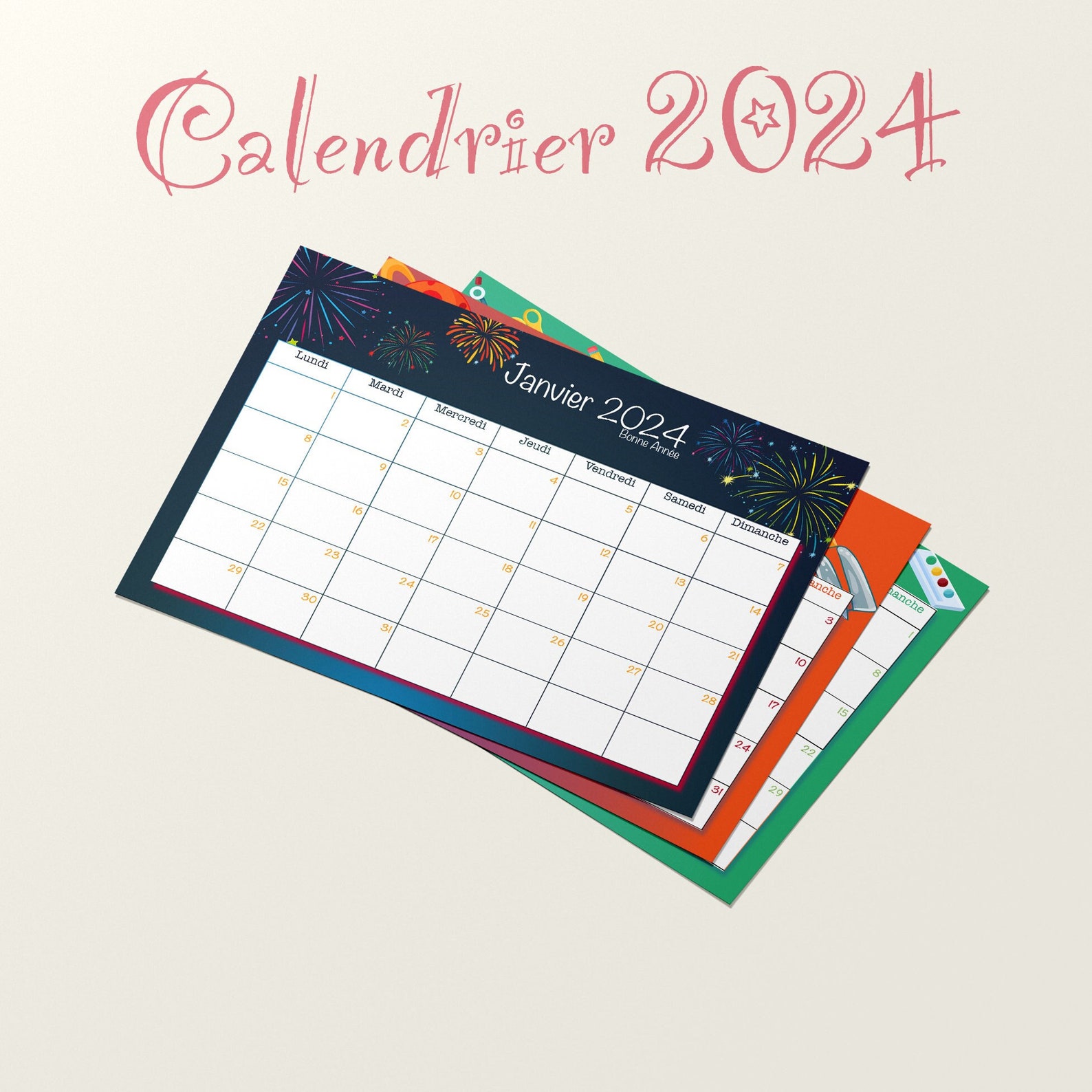 Kalender 2024 Kalender 2024 zum Ausdrucken Kinderkalender - Etsy.de