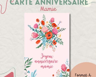 Printable Digital Card for Grandma / Grandma gift, Grandma birthday gift / Happy Birthday Grandma