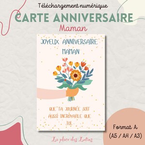 Printable Digital Card for Mom / Mom Gift, Mom Birthday Gift / Happy Birthday Mom