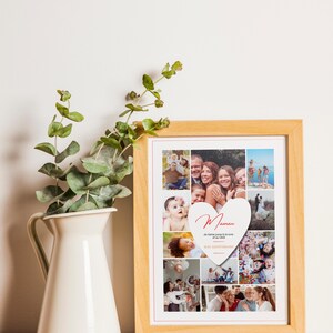 Personalized poster with photos - Mom poster - gift for mom - personalized frame for mom - personalized mom gift