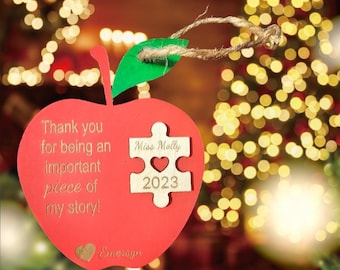 Personalized Apple Ornament