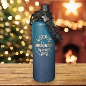 40oz Personalized Insulated Stainless Steel Water Bottle Teal/Navy Blue