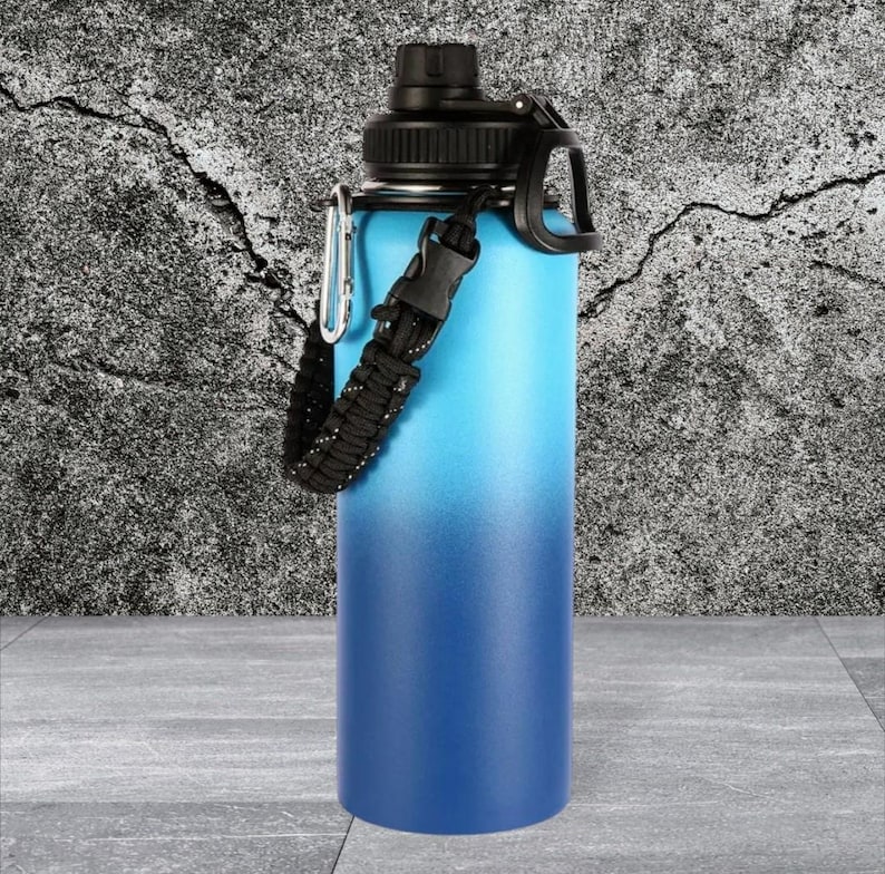 40oz Personalized Insulated Stainless Steel Water Bottle Cyan/Blue