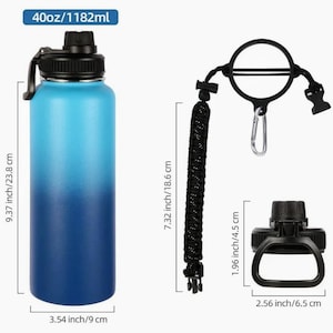 40oz Personalized Insulated Stainless Steel Water Bottle image 12