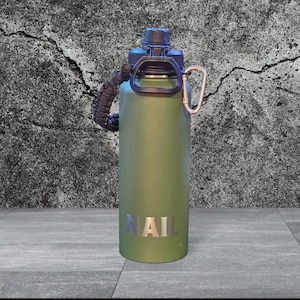 40oz Personalized Insulated Stainless Steel Water Bottle Green