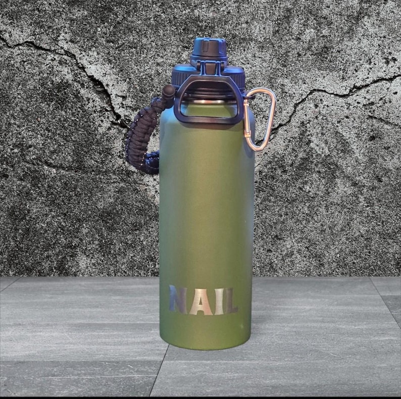 40oz Personalized Insulated Stainless Steel Water Bottle Green