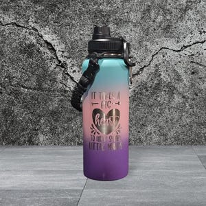 40oz Personalized Insulated Stainless Steel Water Bottle Turquoise/Pnk/Purple