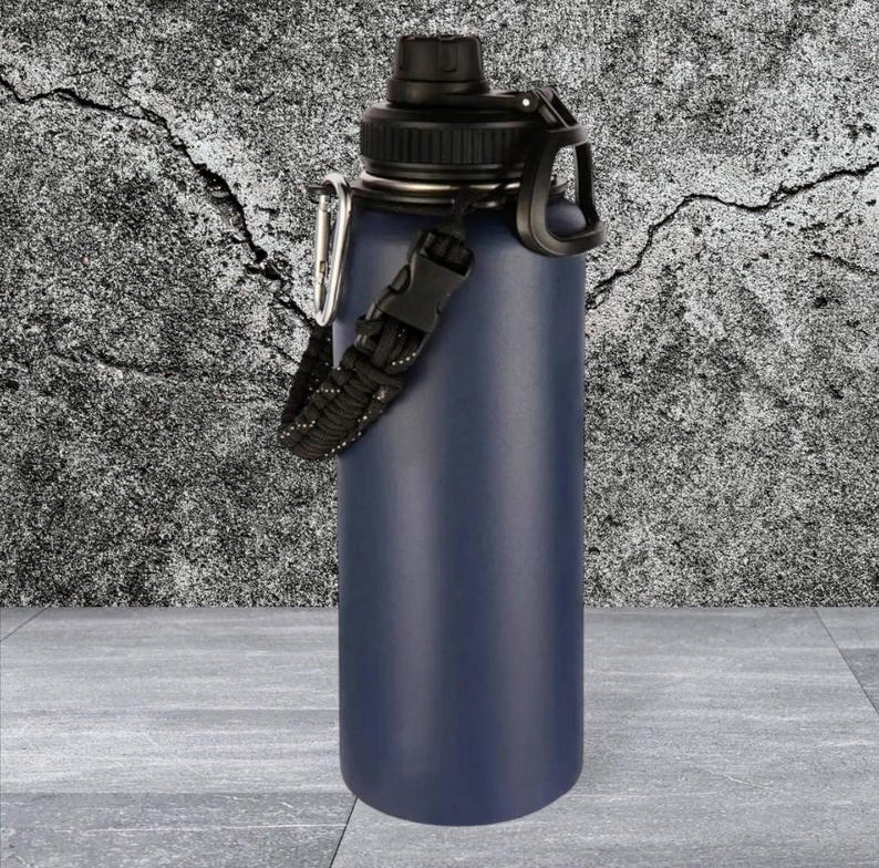 40oz Personalized Insulated Stainless Steel Water Bottle Navy Blue