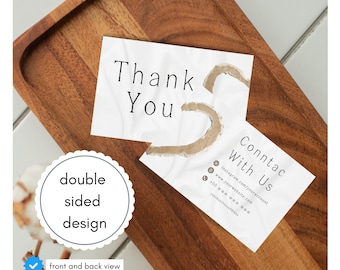 Printable thank you card, PDF Instant download, Calligraphy, Thank You Cards, DIY Cards
