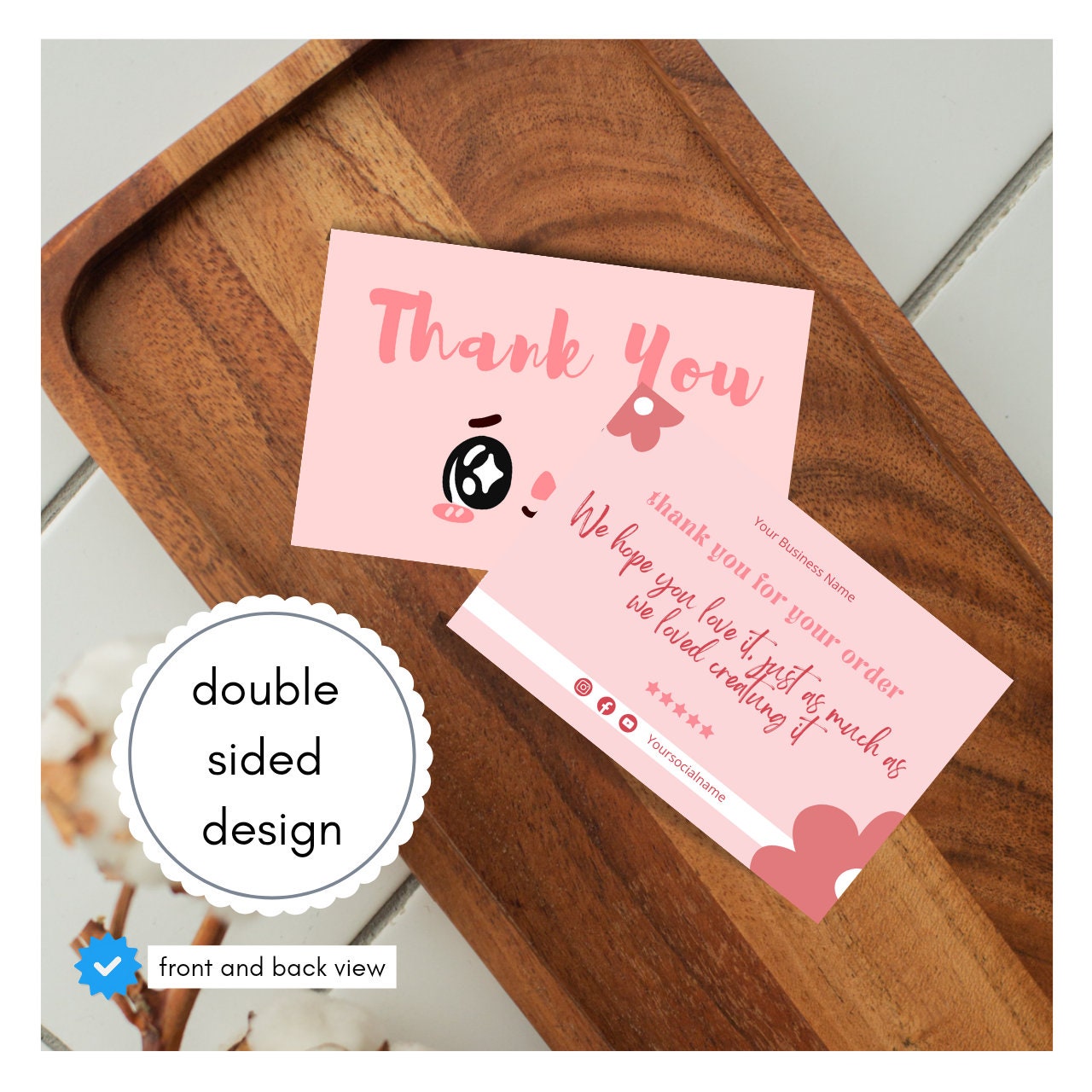 Printable Thank You Card, PDF Instant Download, Calligraphy, Thank You ...