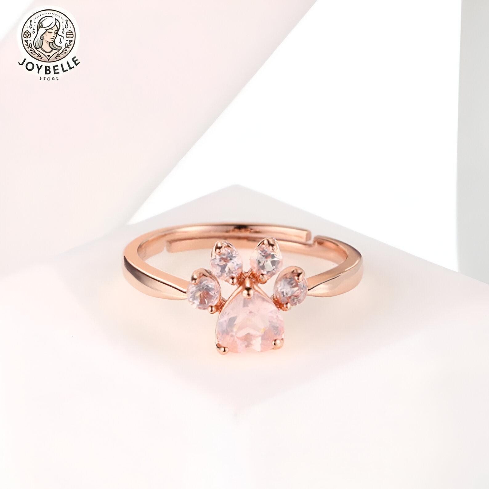 Cat paw ring rose gold hotsell