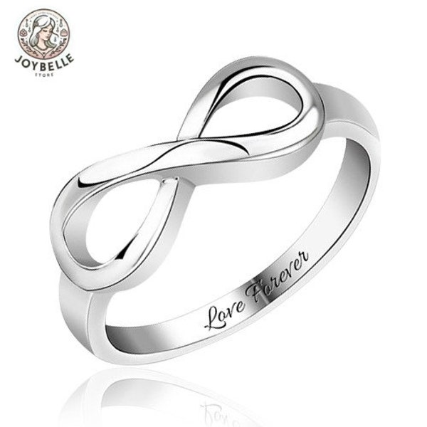 Infinity Love Sterling Silver Ring - Personalized Eternal Symbol of Affection and Style, Perfect for Everyday Wear and Gifting