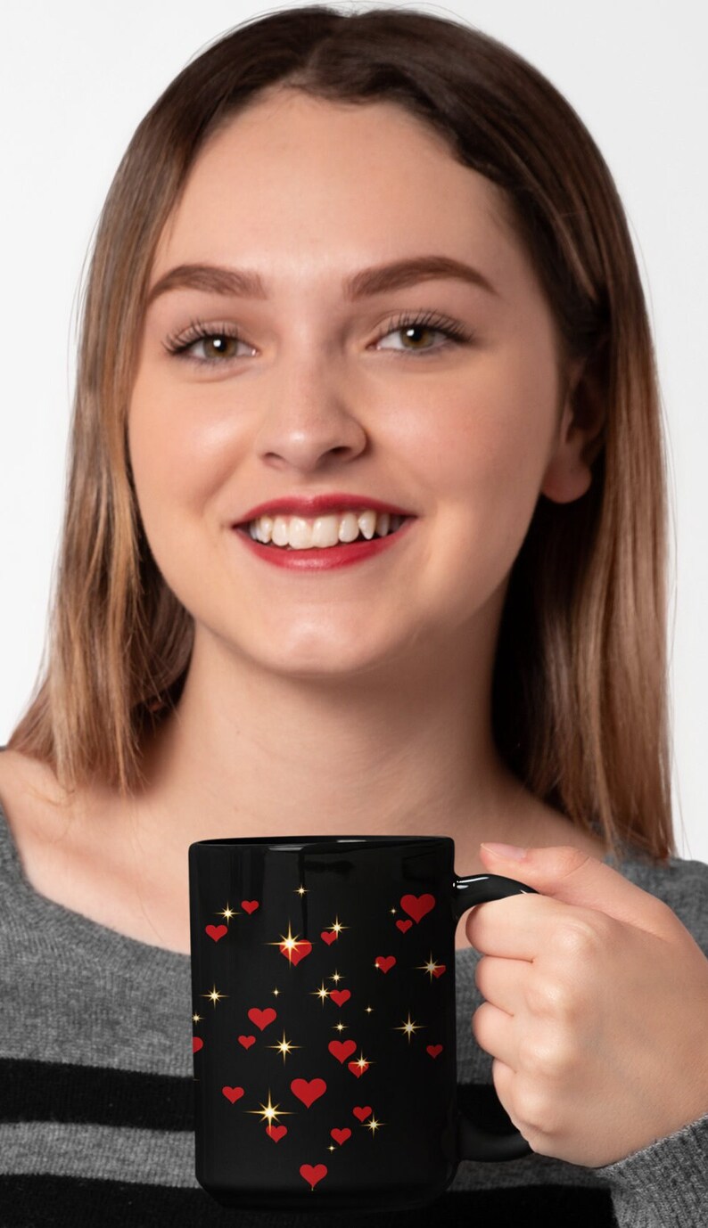 Happy Valentine's Day Red Heart Coffee or Tea Valentines Day Mug