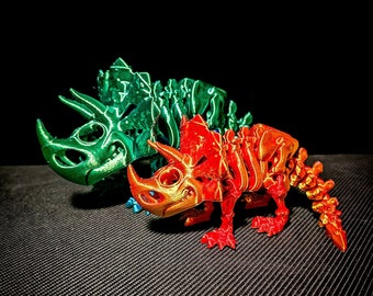 Articulating 3D Printed Skeleton Triceratops