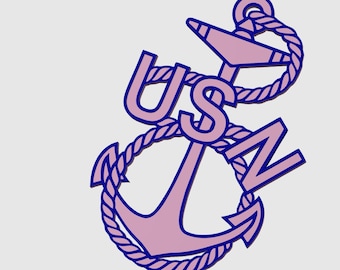 WWII US Navy Bootsmann / Anchor 3D Model (STL & 3MF Files)