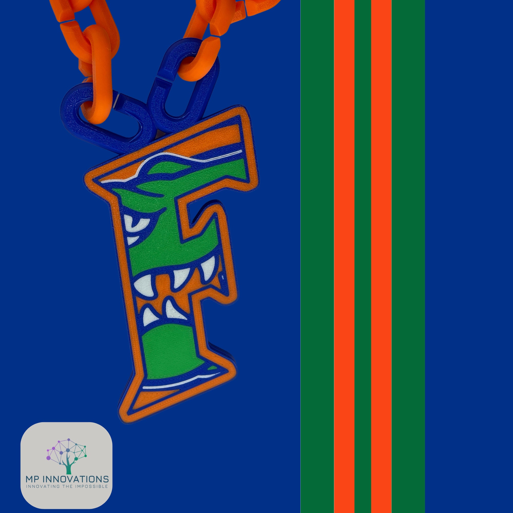 Collana Tifoso Florida Gators - Catena Verde Gigante In Foam - Aminco Ufficiale MI USA - Foto 3