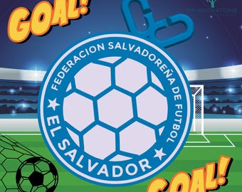 El Salvador Fußballverein Medaillon | 3D gedrucktes Salvadorian Pride Emblem