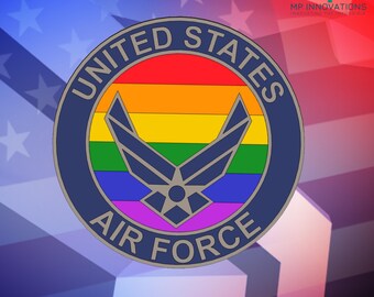 3D Gedruckte US Air Force Pride Logo Plakette: gleich 1:12 Vintage Geschenk